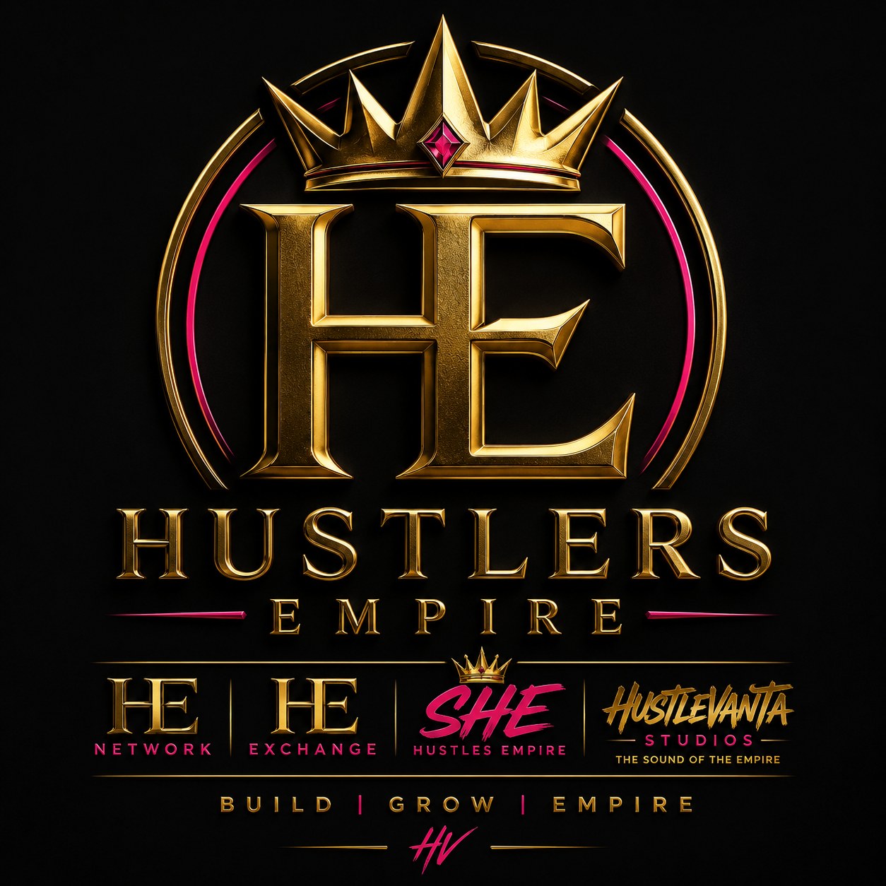 Hustlers Empire brand family lockup